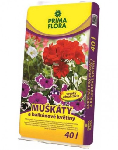 PRIMAFLORA Substrat pentru geranium și flori de balcon 40l