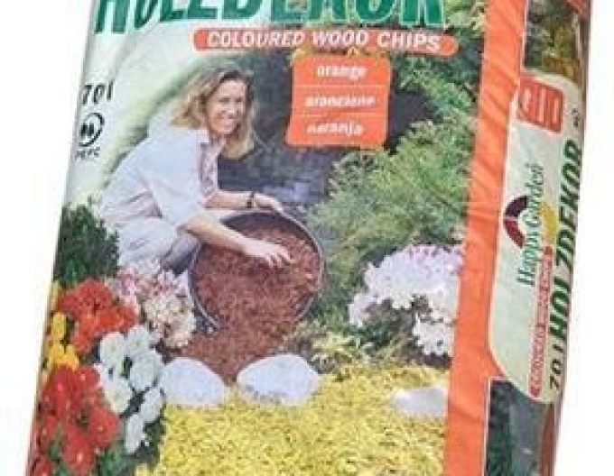 Așchii decorative din lemn portocaliu 60l