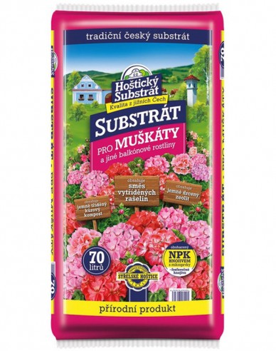Hoštický Substrat pentru geranium și flori de balcon 70l