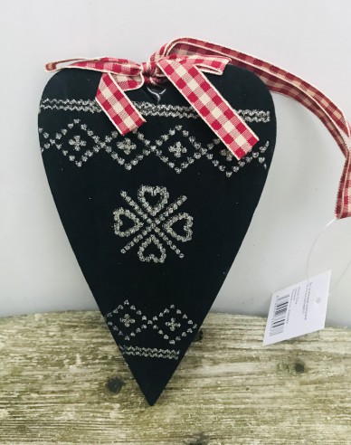 Inimă decorativă din lemn 14x9cm