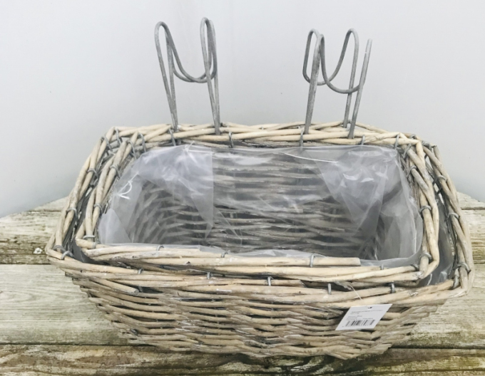 Set coșuri suspendate din răchită 2pcs