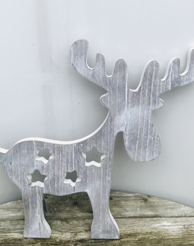 Ren sculptat din lemn 40cm