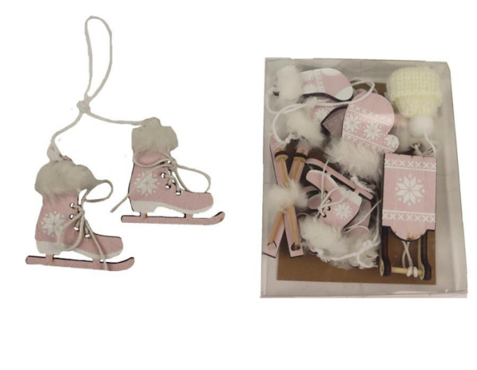 Cutie  ornamente de Crăciun 6 buc D4629-05