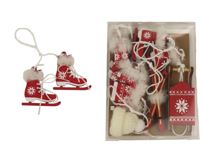 Decorațiuni de Crăciun Cutie 6 buc HY - 4718