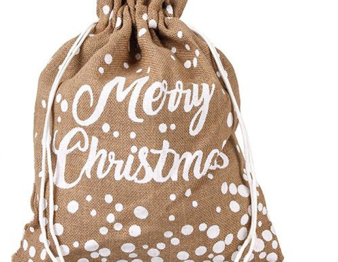 Sac din iută ´Merry Christmas´ 45x40cm