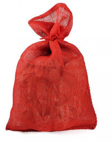 Sac de iută roșu 26x30cm