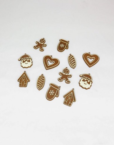 Set de turtă dulce nr.2 - cutie cu decorațiuni de Crăciun