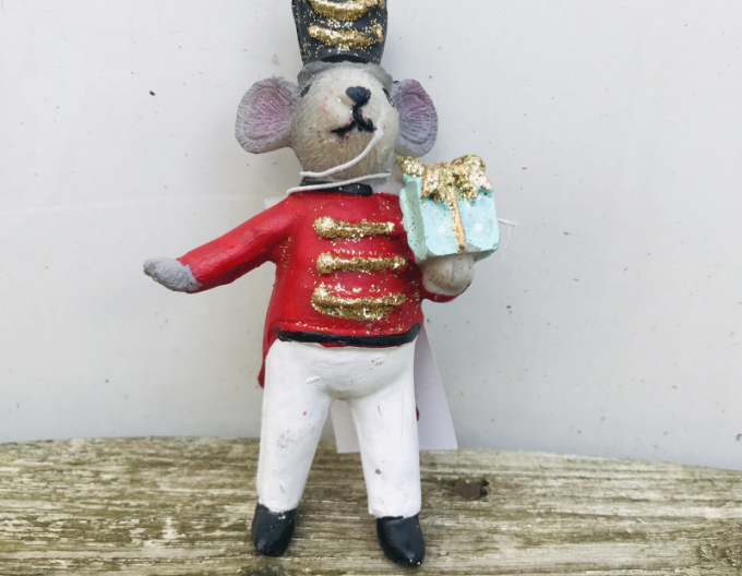 Șoarece figurină cu cadou 10cm
