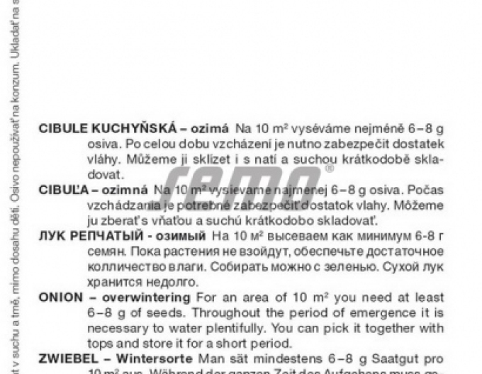 Semințe de ceapă de iarnă Ceapă de iarnă ´Winteria´