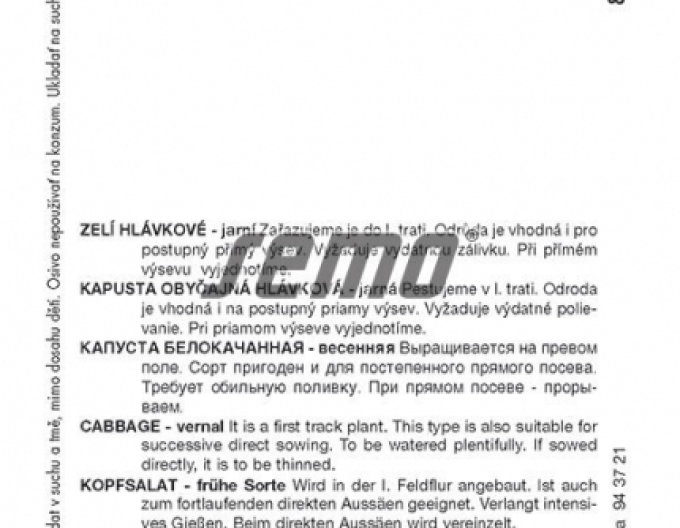 Semințe de salată ´Unikát F1´