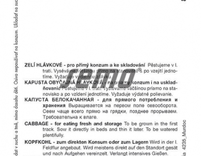 Varză cu semințe ´Murdoc F1´