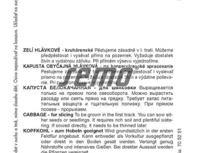 Semințe de salată ´Pavlo F1´