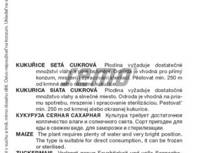 Semințe Porumb dulce Aphrodite F1