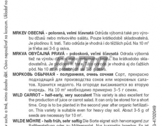 Semințe de morcov ´Fire Wedge F1´