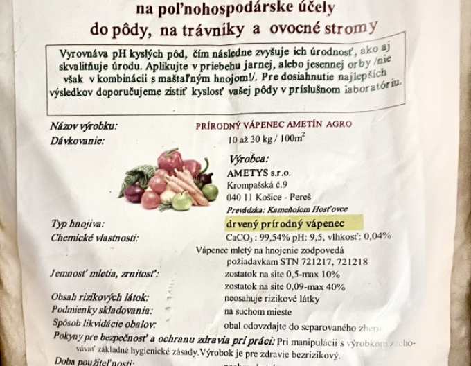Calcar natural ametine agro 5kg