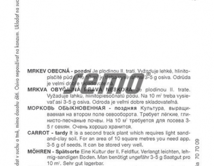Semo Semințe de morcov ´Berlikumer 2´