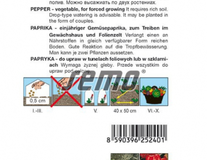 Semințe anuale Paprika ´Alceo F1´