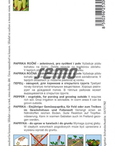 Semințe de ardei anual ´Ostry F1´