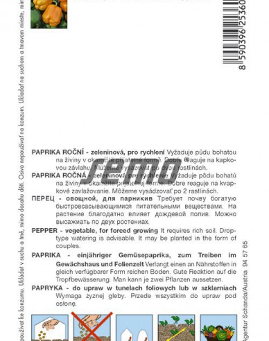 Semințe Paprika anual ´Oreny F1´
