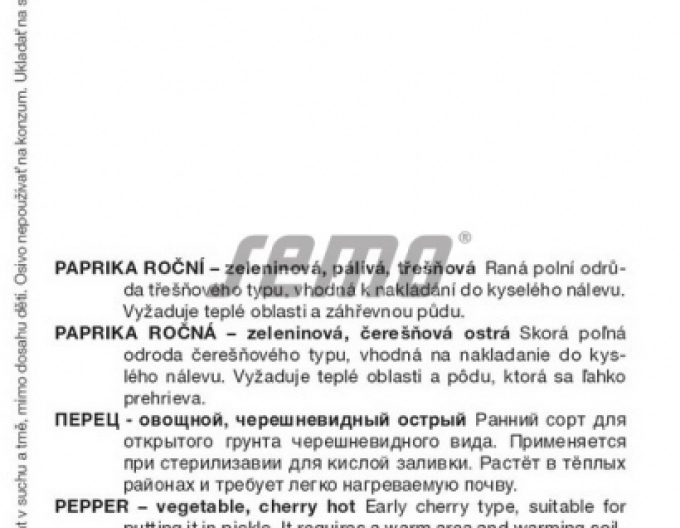 Semințe Paprika anuale ´Orange Coral´