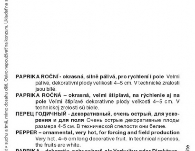 Semințe Paprika anual Habanero White