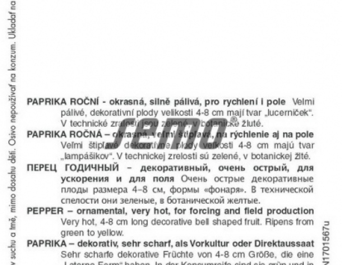 Semințe Ardei "Habanero Lemon" anual