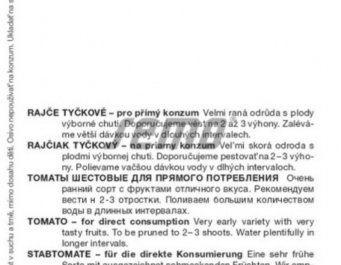 Semințe Tomate Stupiferous field early