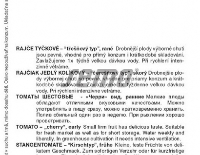 Roșie cu semințe Roșie pin ´Mixtura de culori Cherry F1´