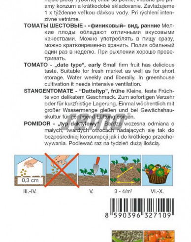 Semo Semințe de tomate cu tulpină "Datlo