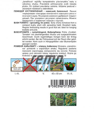 Semo Semințe de tomate pitice Tumbling Tom YELLOW