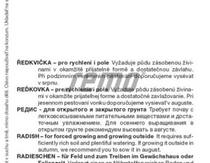 Semințe Ridiche albă ´Belana F1´