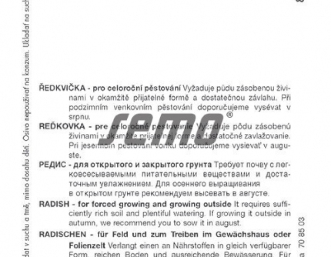Semințe de ridichi roșii ´Tercia´