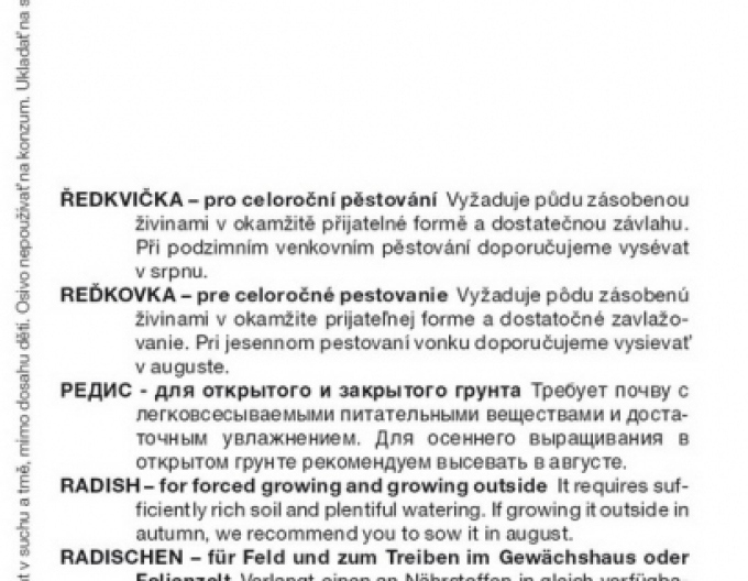 Semințe de ridichi roșii ´Katrena F1´