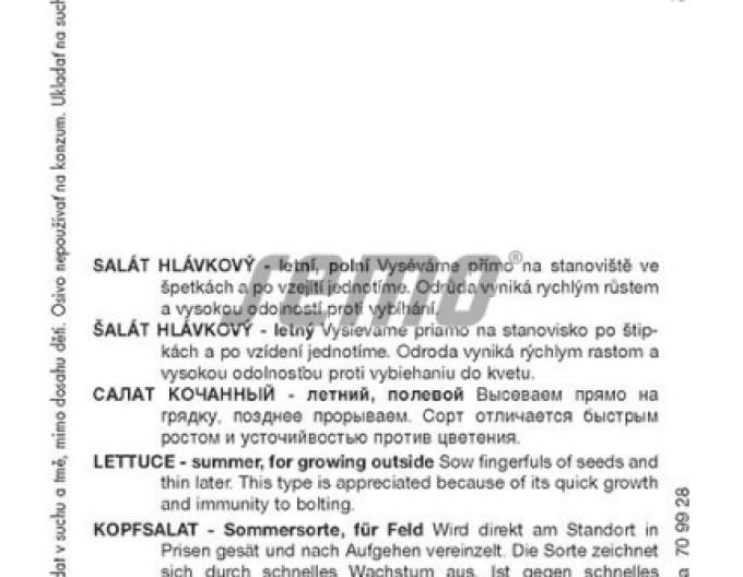 Lăptuca cu semințe ´Mars´