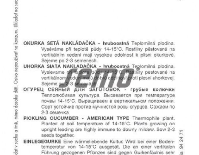Castraveți cu semințe ´Bohemia F1´