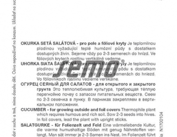 Salată de castraveți cu semințe ´Cheer F1´