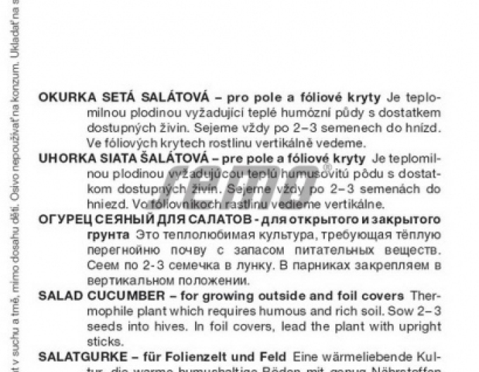 Semințe Marlen F1´ Marlen F1´ castraveți semănați