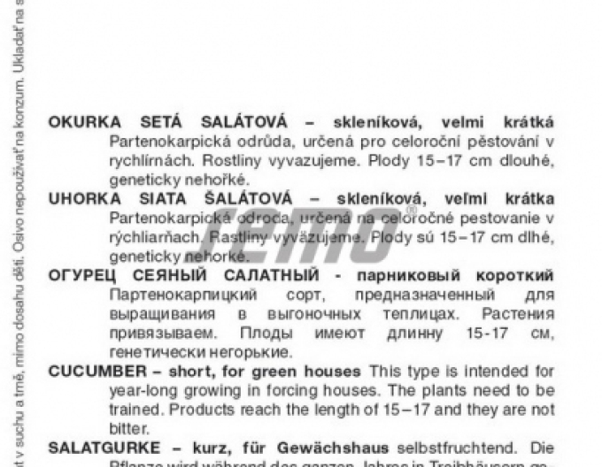 Semințe de castravete Semănat Castravete de salată ´Snack F1´