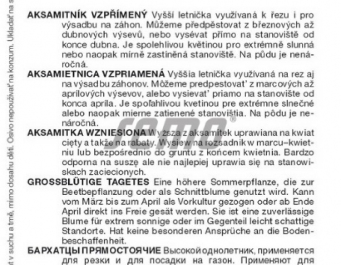 Sămânță Aksamettia dreaptă ´Imperiale´