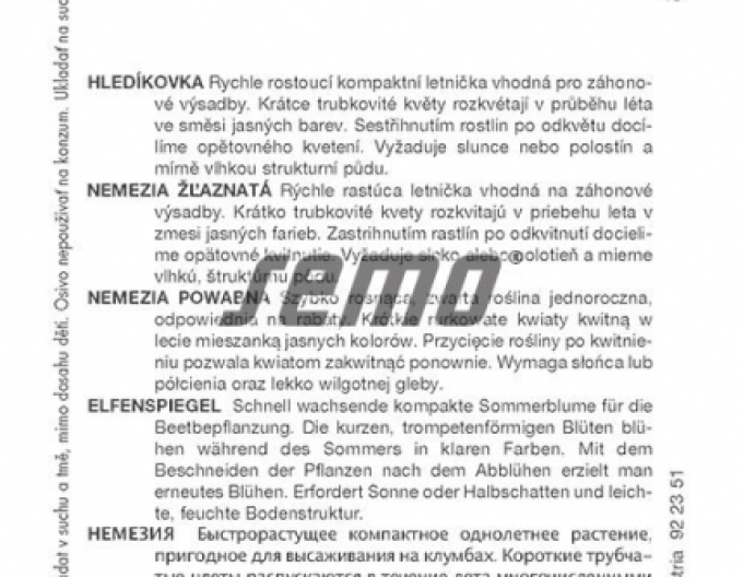 Semințe de Nemesia ´Carnaval Blend´