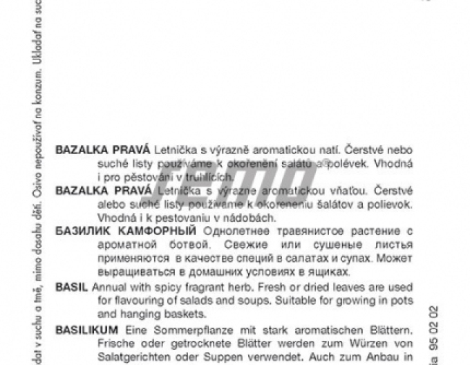 Semințe de busuioc ´Verde închis´