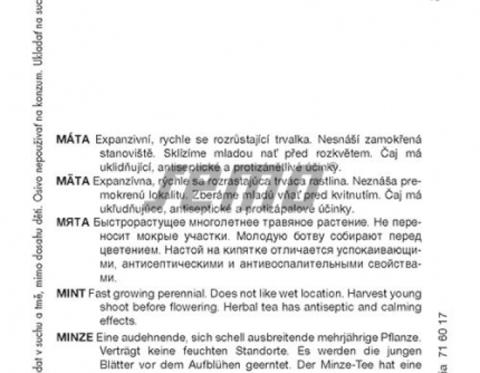 Semințe de mentă