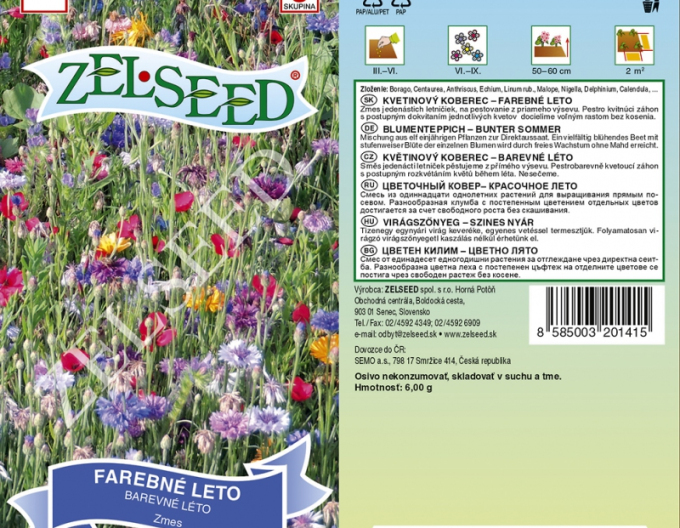 Zelseed Colourful Summer - un amestec de 11 plante anuale