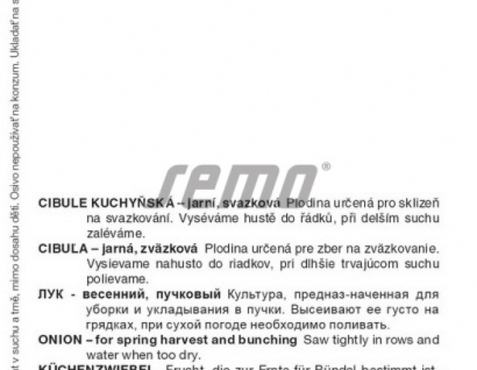 Semințe de ceapă de primăvară Ranila