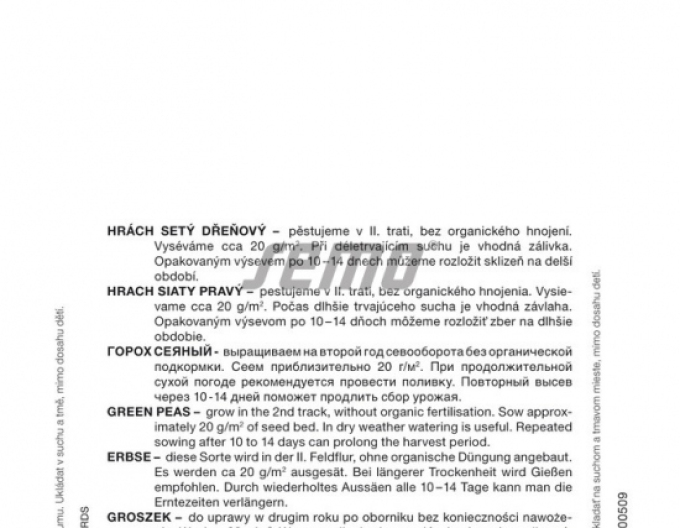 Semințe Semințe de mazăre ´Cedrik´ 50g