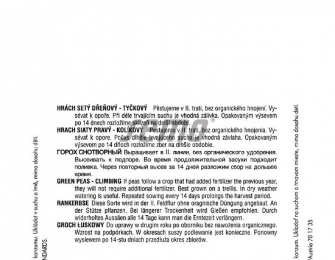 Semințe Semințe de mazăre ´Alderman´ 30g