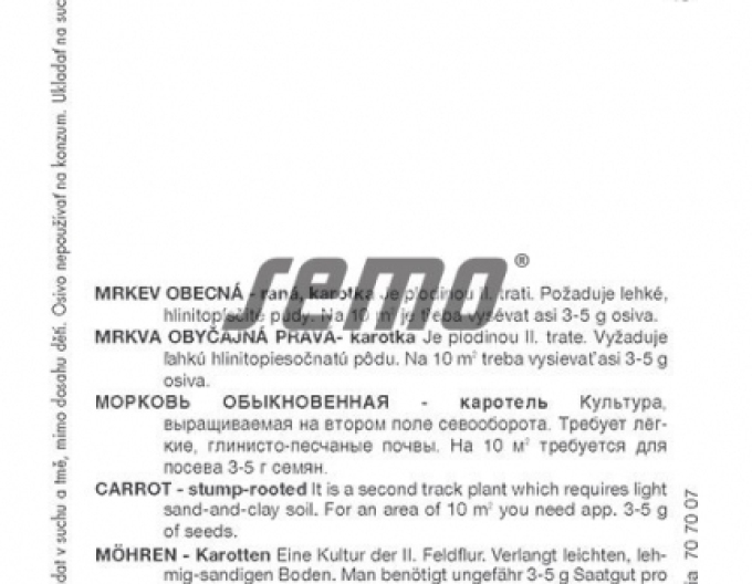 Semințe de morcov "Beauty