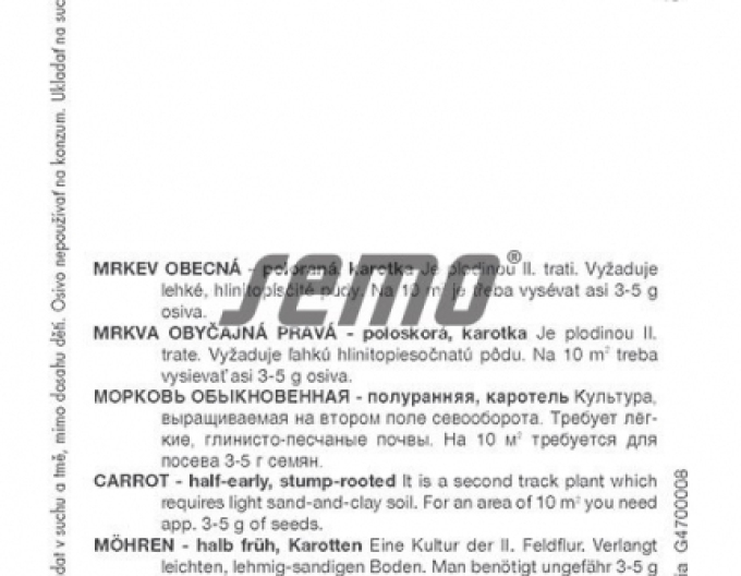 Semințe de morcov ´Carotina´