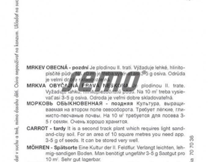 Semințe de morcov Carol