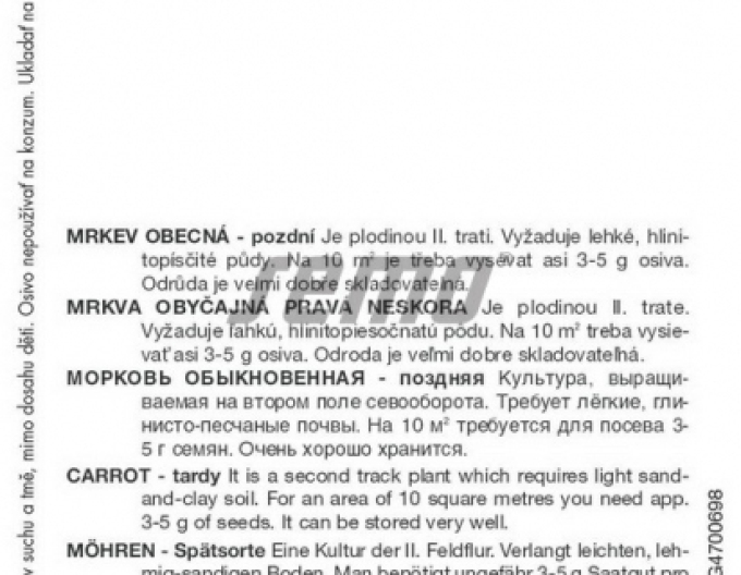 Semințe de morcov Katlen